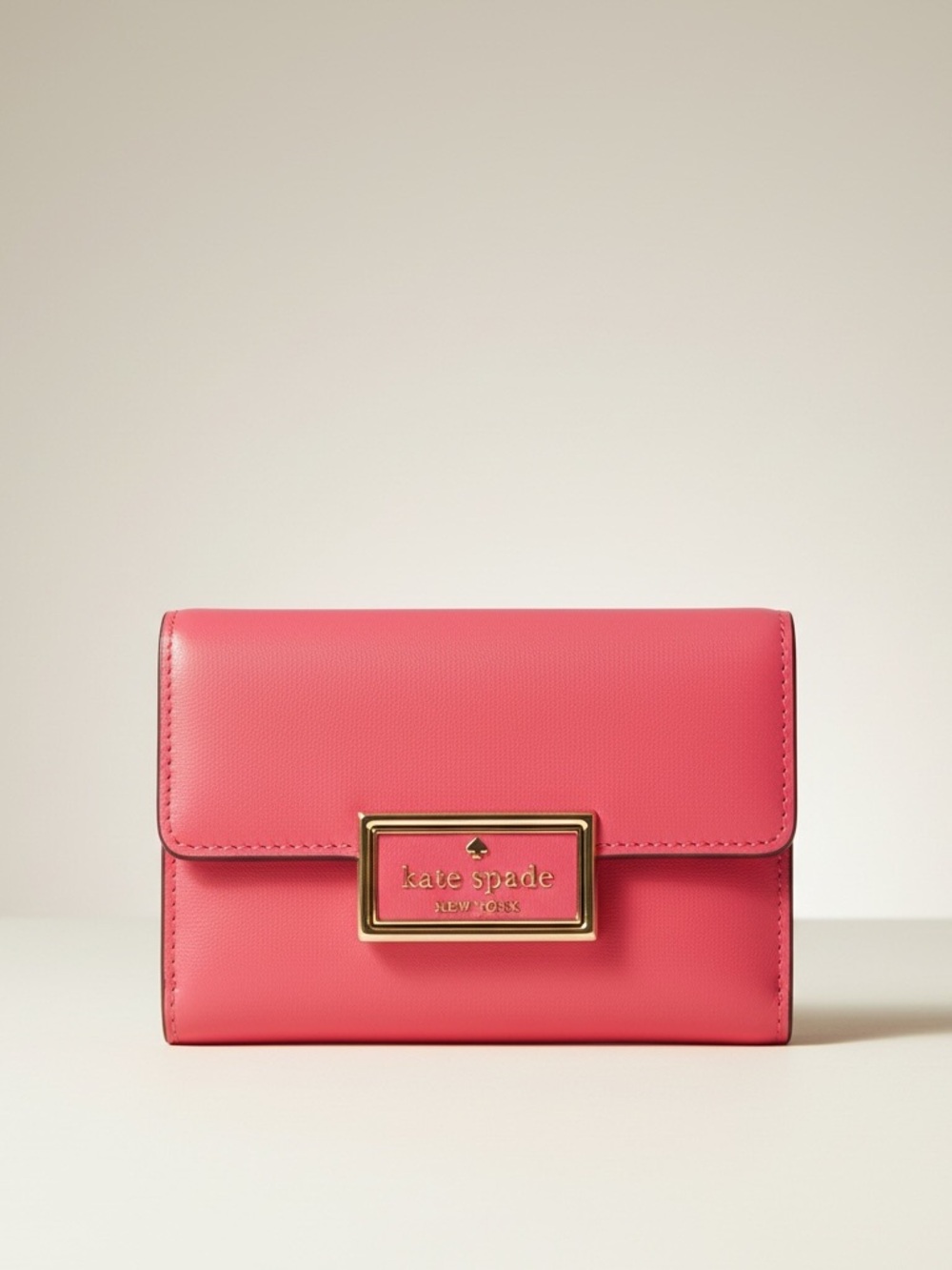 kate spade Reegan Medium Flap Wallet Pink Leather
